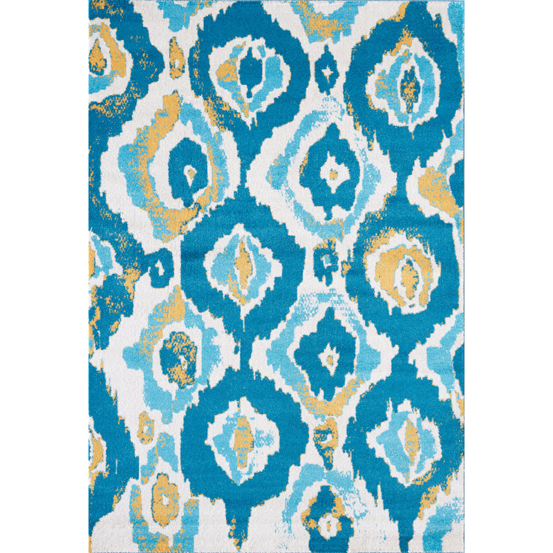 Latitude Vive Essoura Blue/Gold Rug Wayfair.co.uk